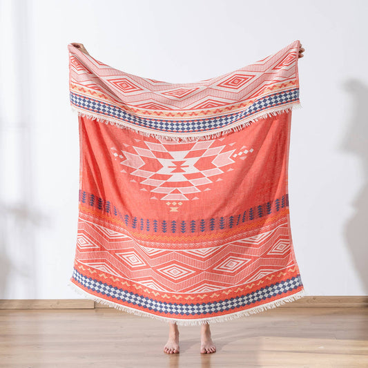 Cotton Throw Blanket Home Decor Farmhouse Cover