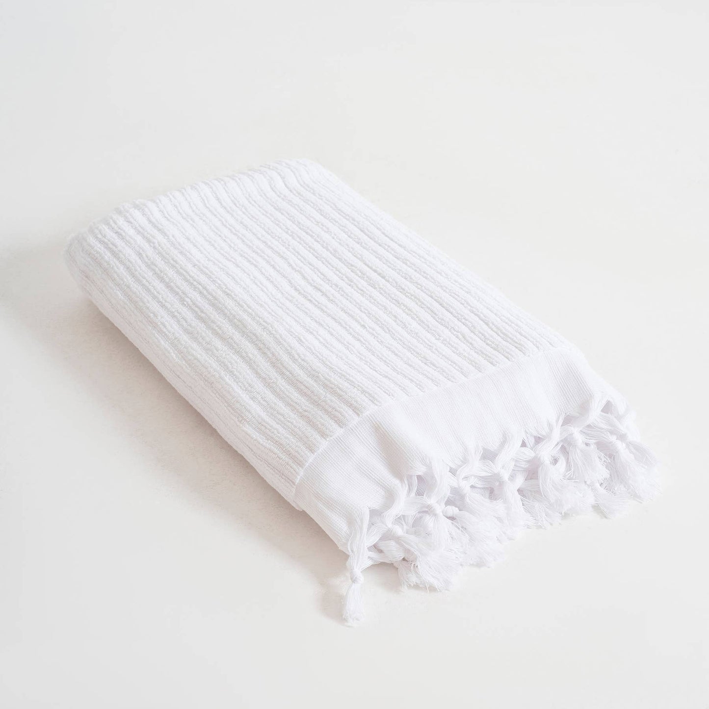 Cizgi White Towels Farm house Handloom Bath Turkish Hotel