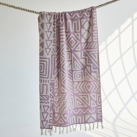 Geom Turkish Cotton Towel 36x66 Terry Hamam Bath Beach Lake