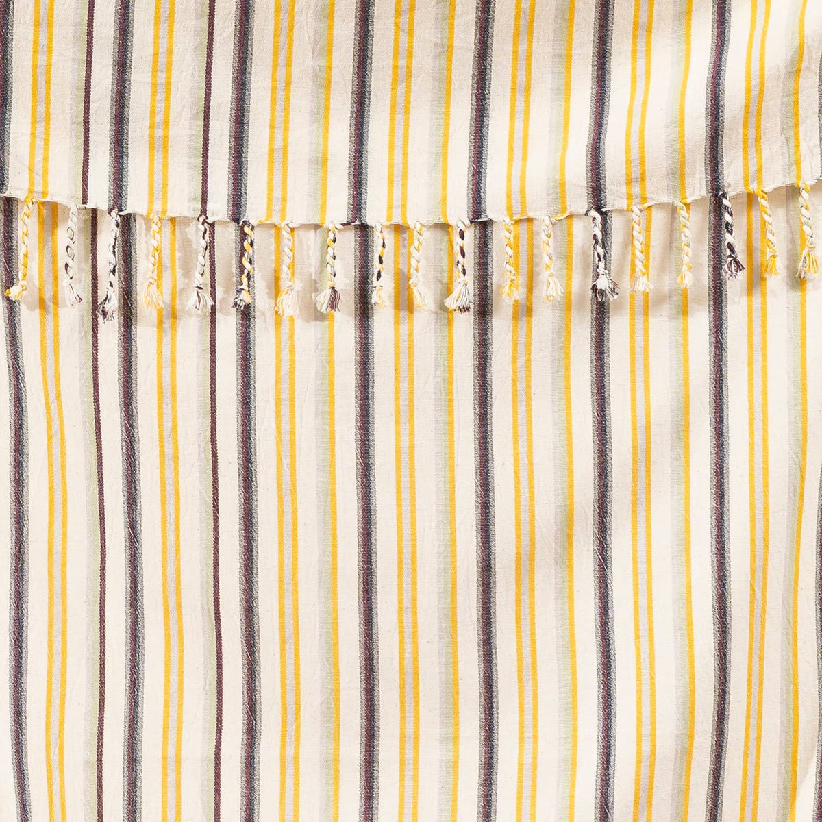 Premium Rustic Turkish Beach Towel – Lemon & Plum Stripe, 100% Cotton Peshtemal, 40x70 in