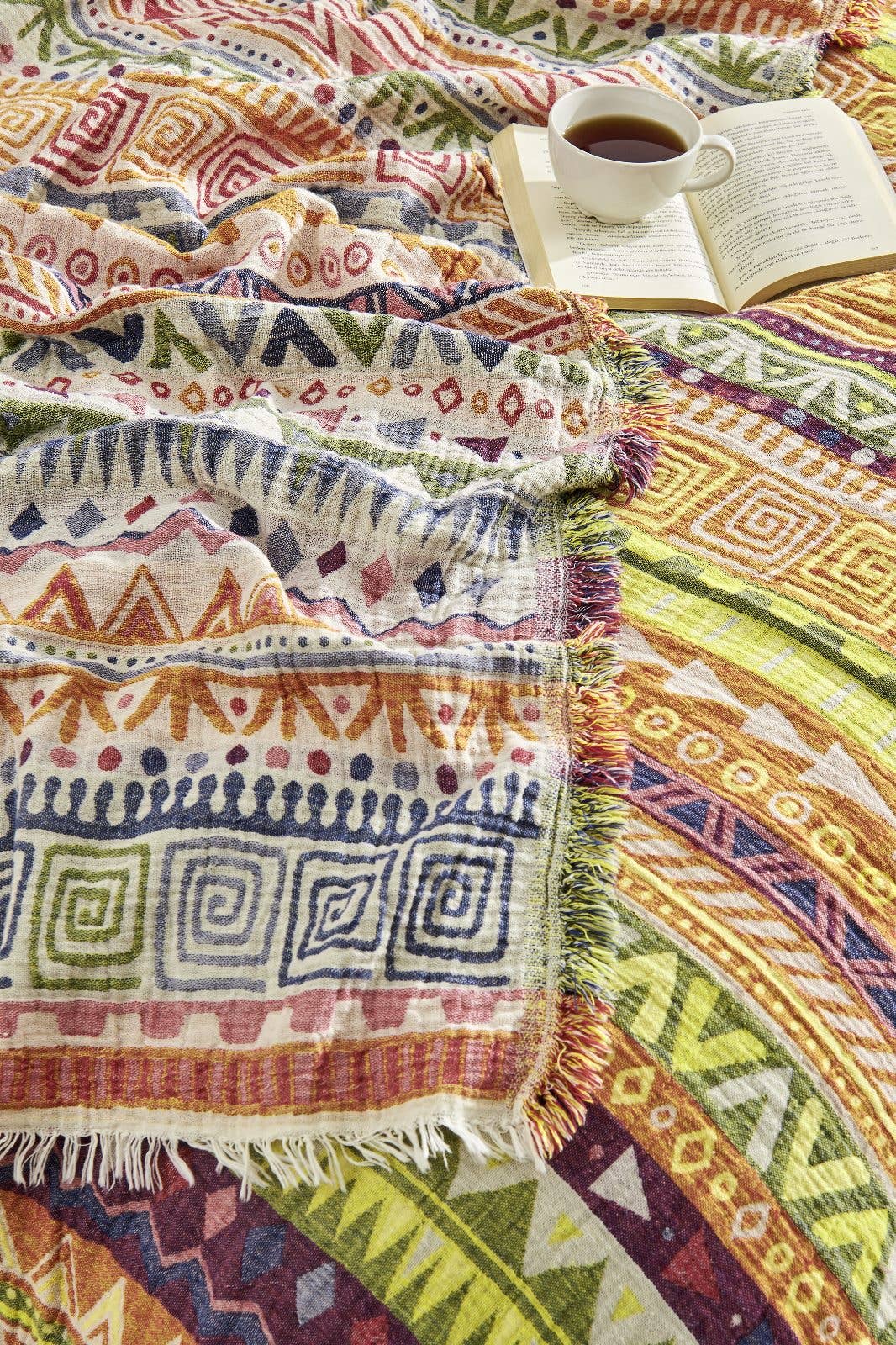 Boho Bedspread Turkish Cotton Summer Blankets Throw Bohemian