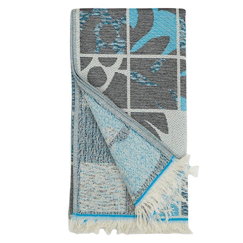 Blocks Lightweight Turkish Towels Terry-backing Bath Wedding