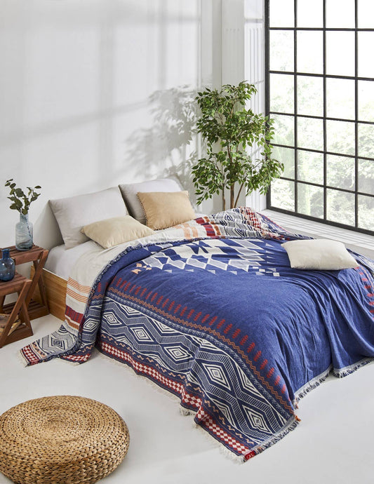Aztec Bedspread Summer Blanket Cover Light-weight Country