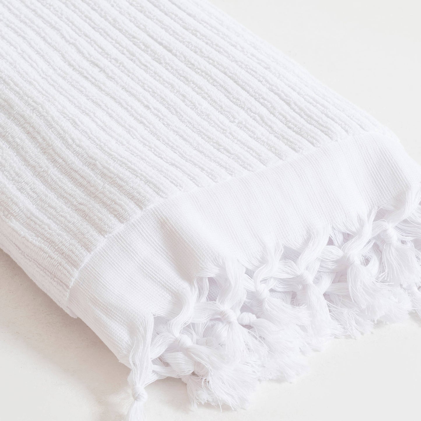 Cizgi White Towels Farm house Handloom Bath Turkish Hotel