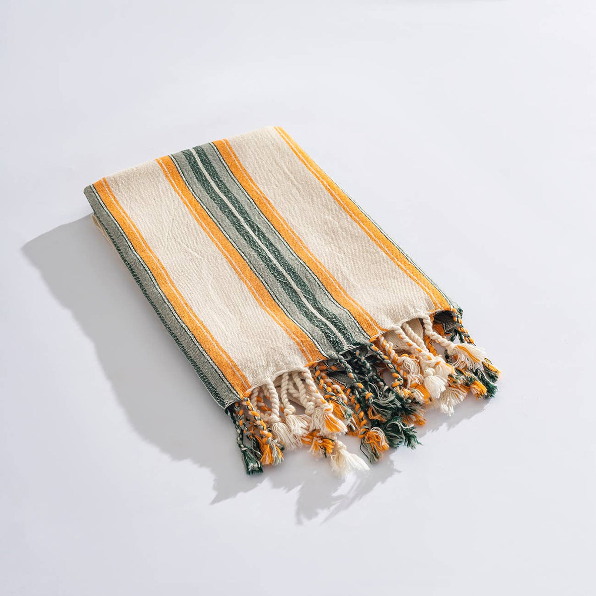 Hammam Turkish Peshtemal Towel – Orange Stripe, 100% Cotton