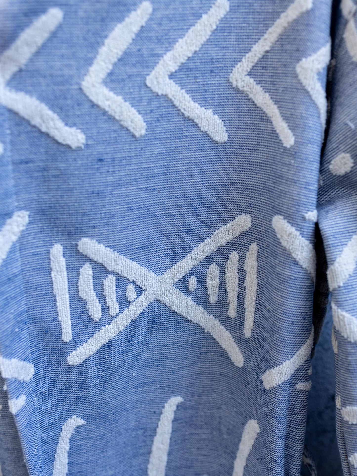 Aztec Raised Terry Turkish Cotton Bathrobe