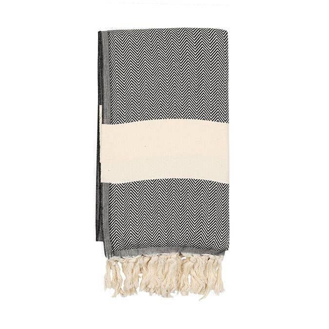 Herringbone Turkish Towel for Embroidery Monogram Personaliz