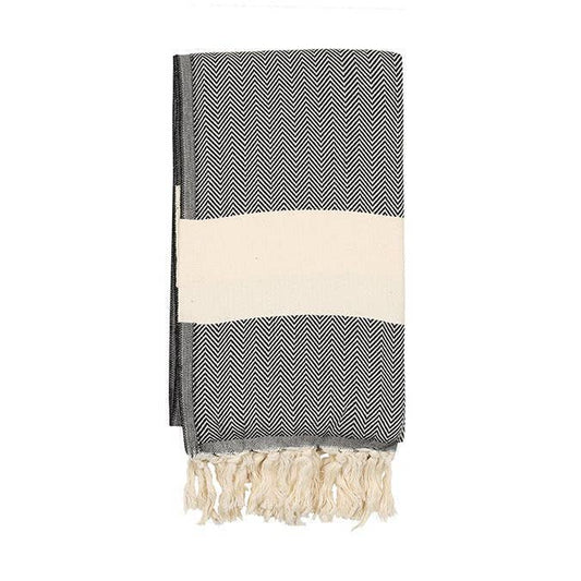Herringbone Turkish Towel for Embroidery Monogram Personaliz