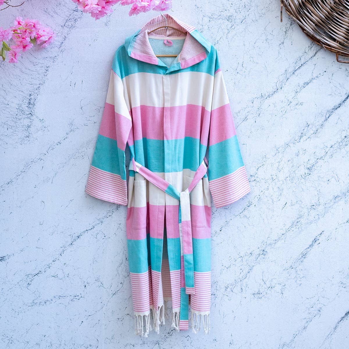 Turkish cotton light weight bathrobe