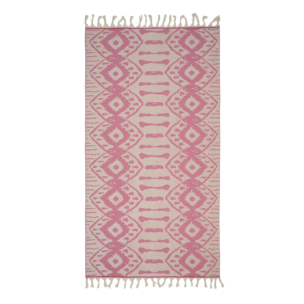 Native Turkish terry towel with a tribal jacquard, 36x66 in | Kikoya