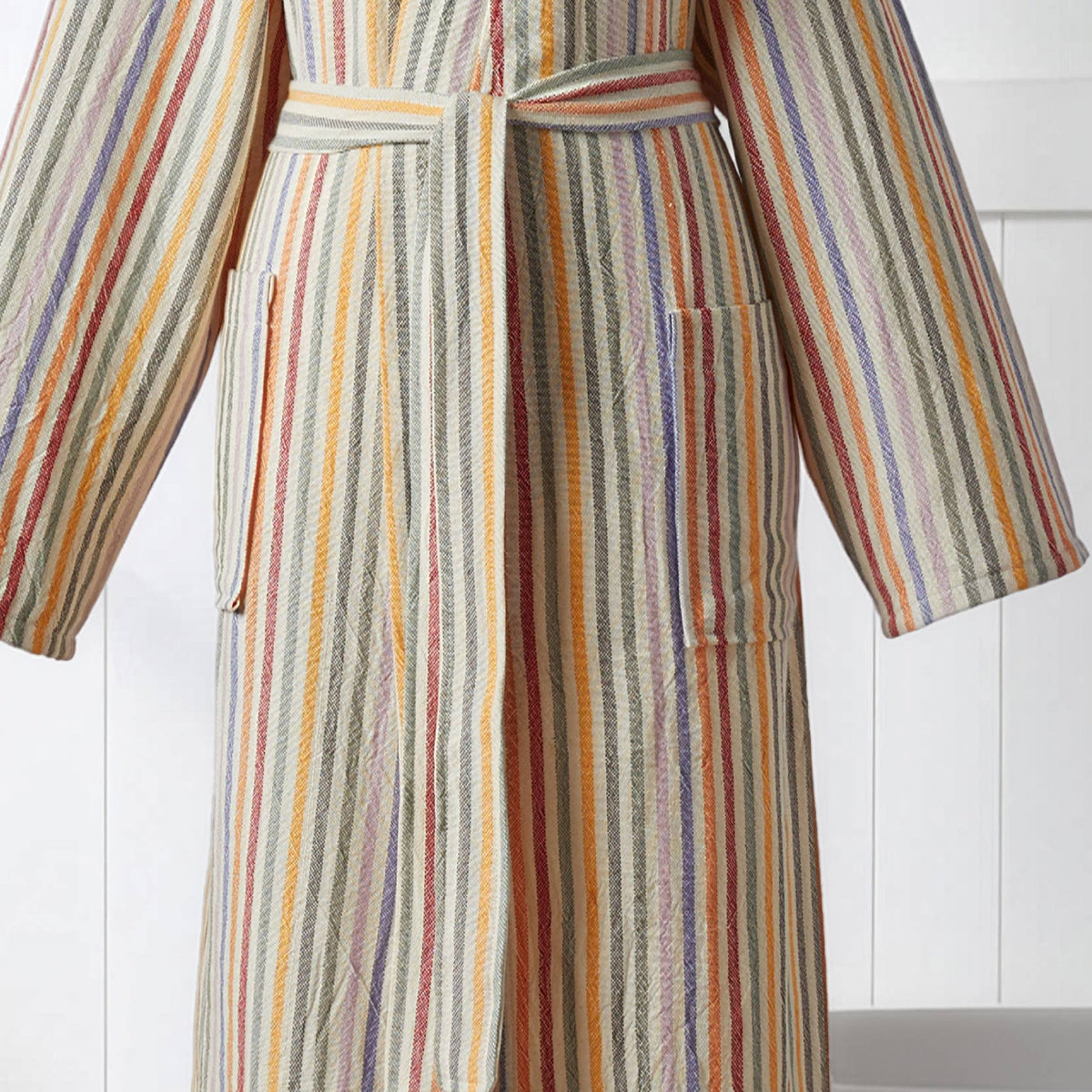 Antique Turkish kimono bathrobe – Sand Stripe | Kikoya