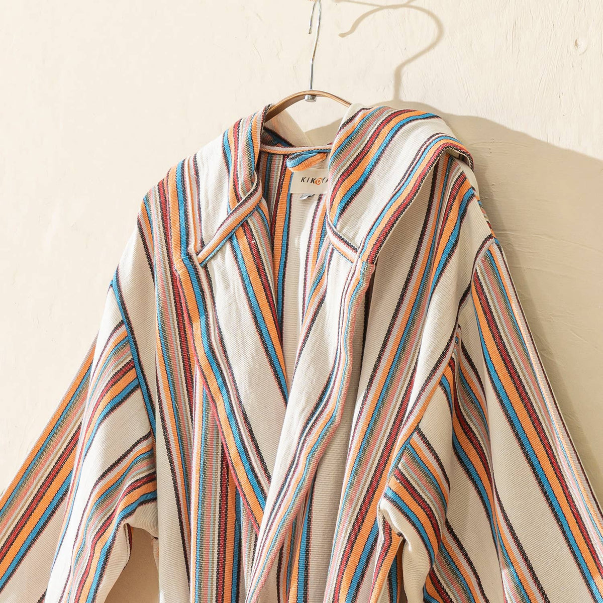 Hammam Turkish bathrobe – multicolour stripe | Kikoya