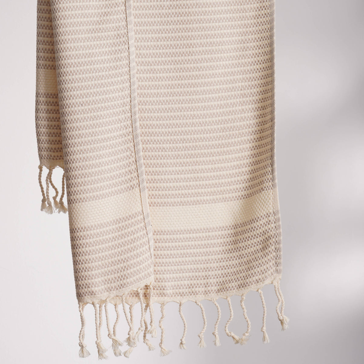 Midas Turkish beach towel in fine basket weave, 33x66 in | Kikoya