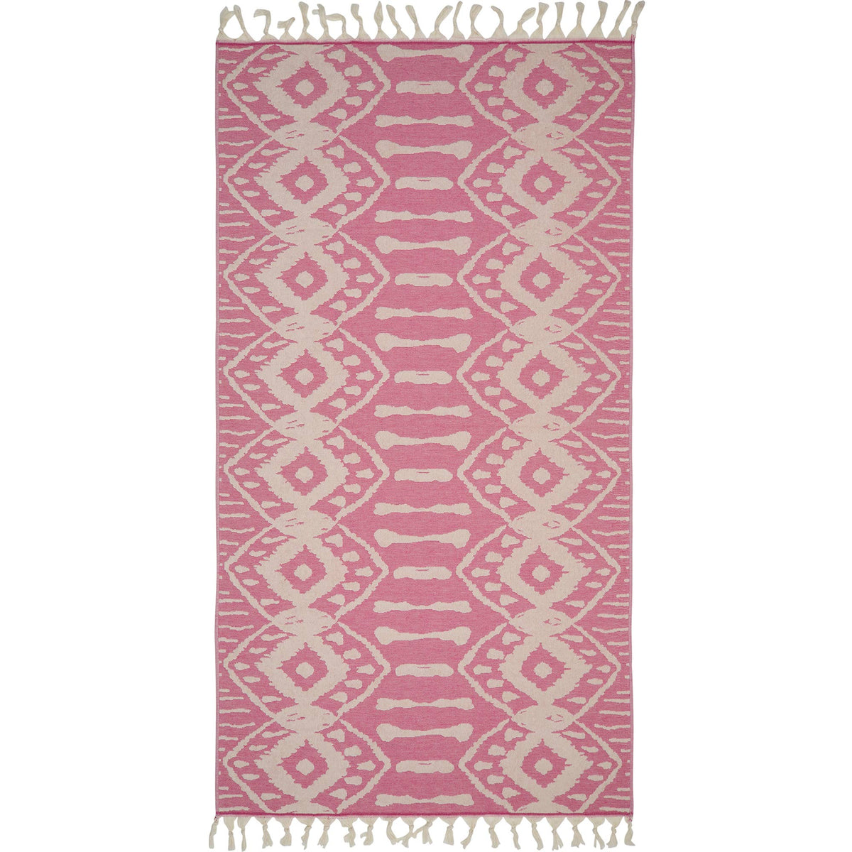 Native Turkish terry towel with a tribal jacquard, 36x66 in | Kikoya