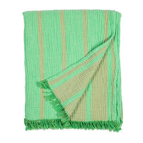 Crinkle Gauze Muslin 100% Cotton Throw Blanket 51x67