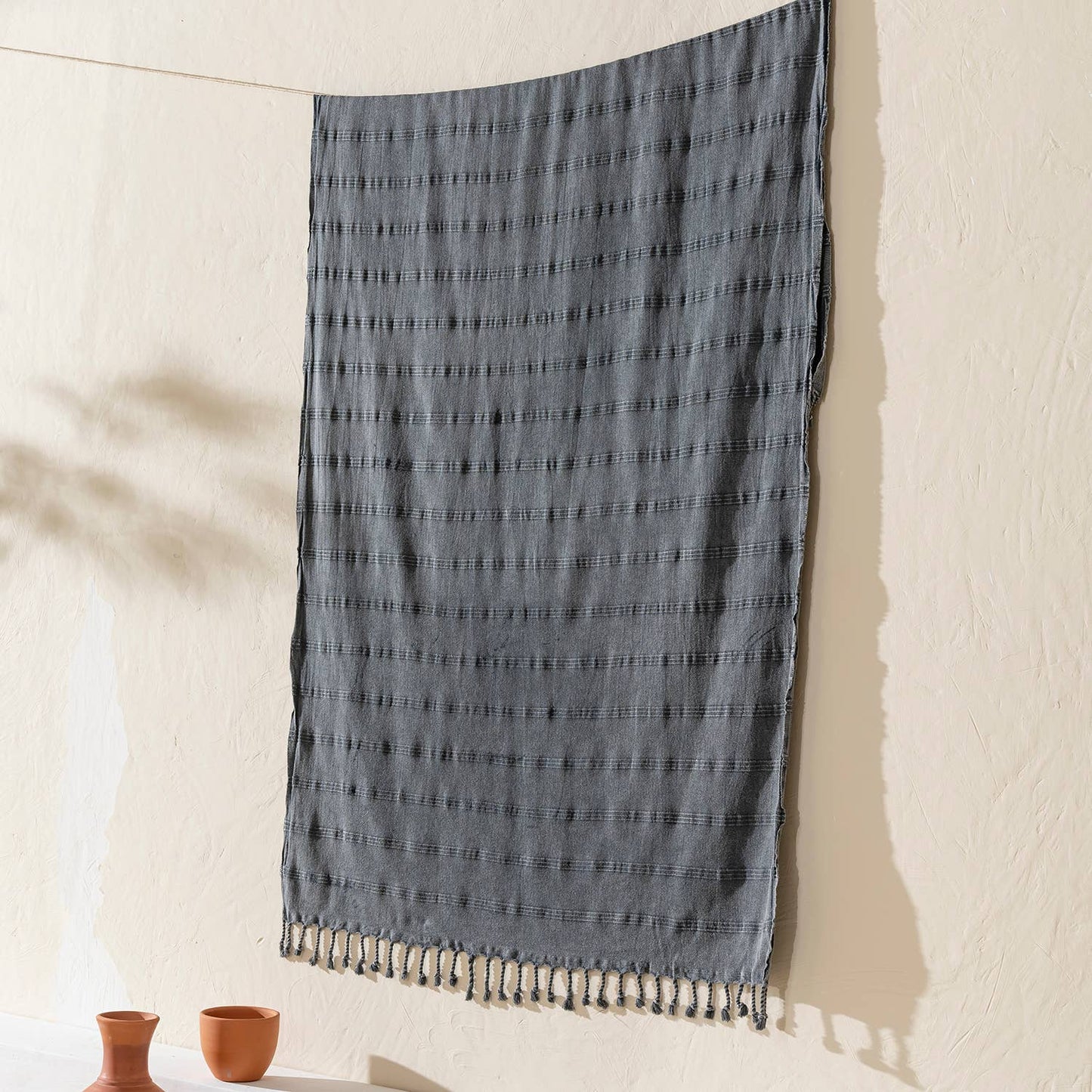 Stonewashed Beach Towel Turkish Hamam Pestemal Fouta Vintage