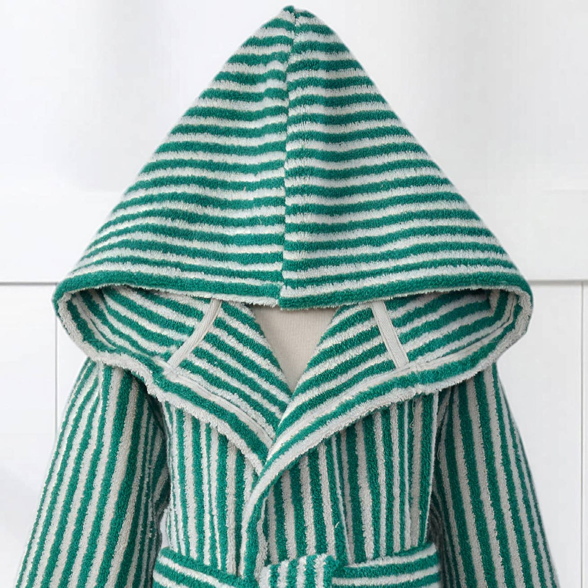 Pompom kids Turkish bathrobe – hooded, ages 5-8 | Kikoya