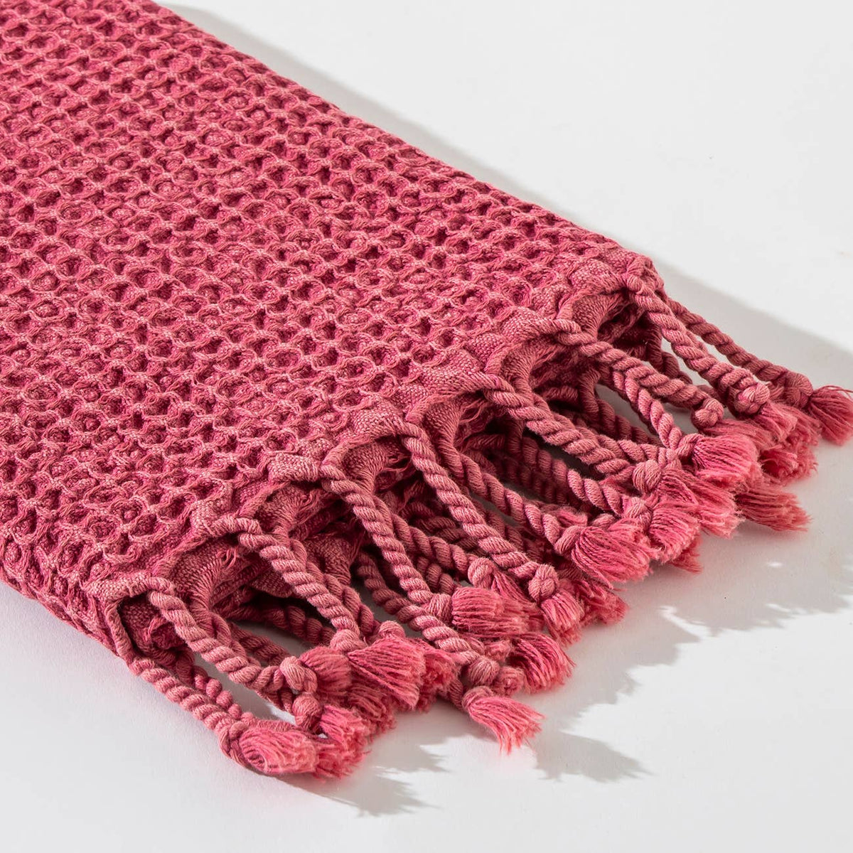Waffle Stonewashed Turkish Hand Towel – 21x43 in, 100% Cotton