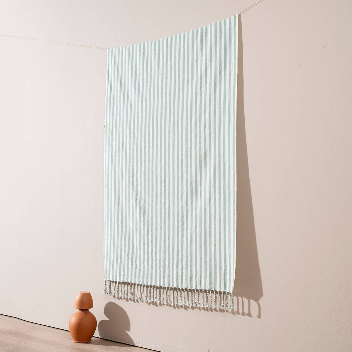 Zebra stripe Turkish beach towel, 33x66 in, flat-woven peshtemal in four colours | Kikoya