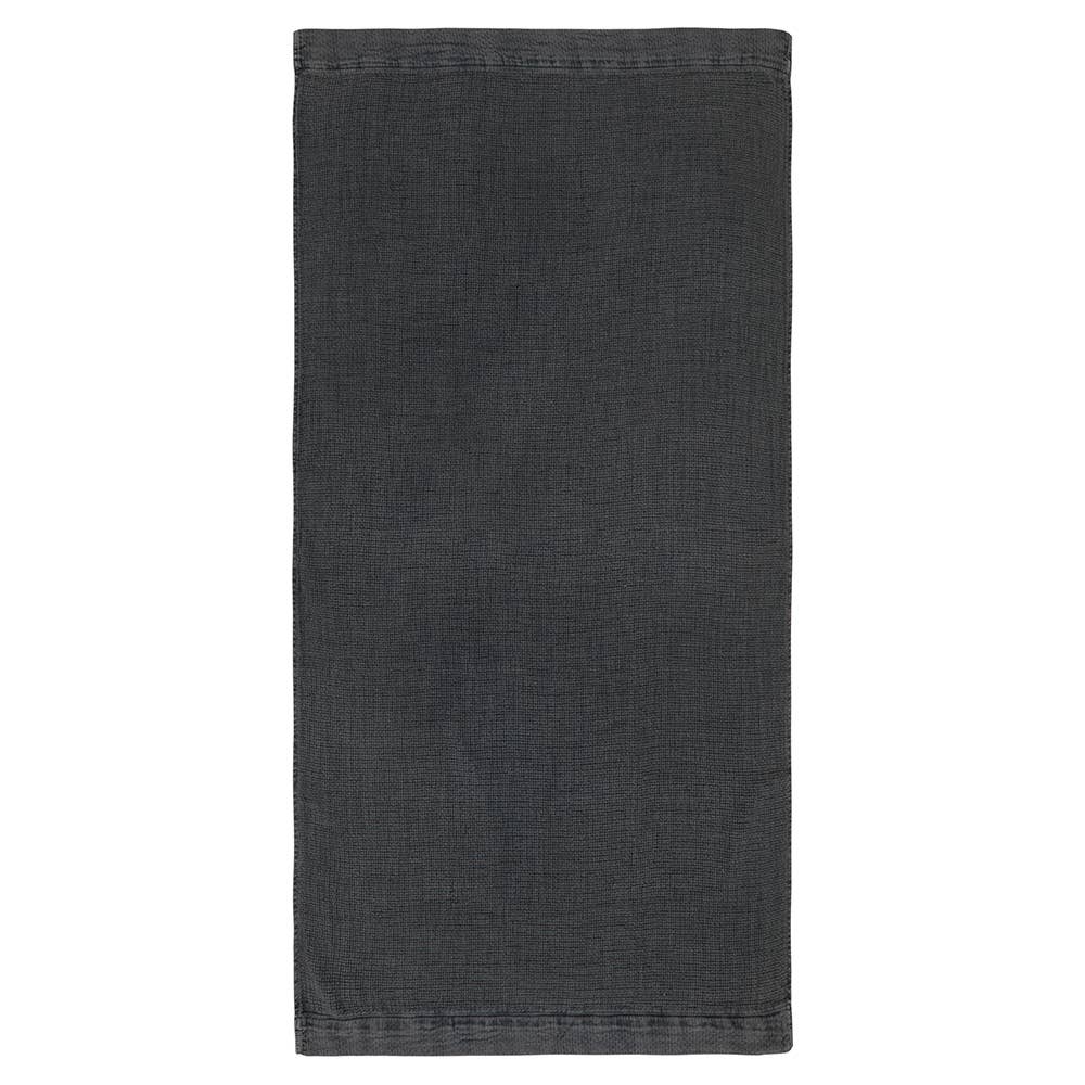 Salda stonewashed Turkish towel in waffle weave with plain border, 33x66 in | Kikoya