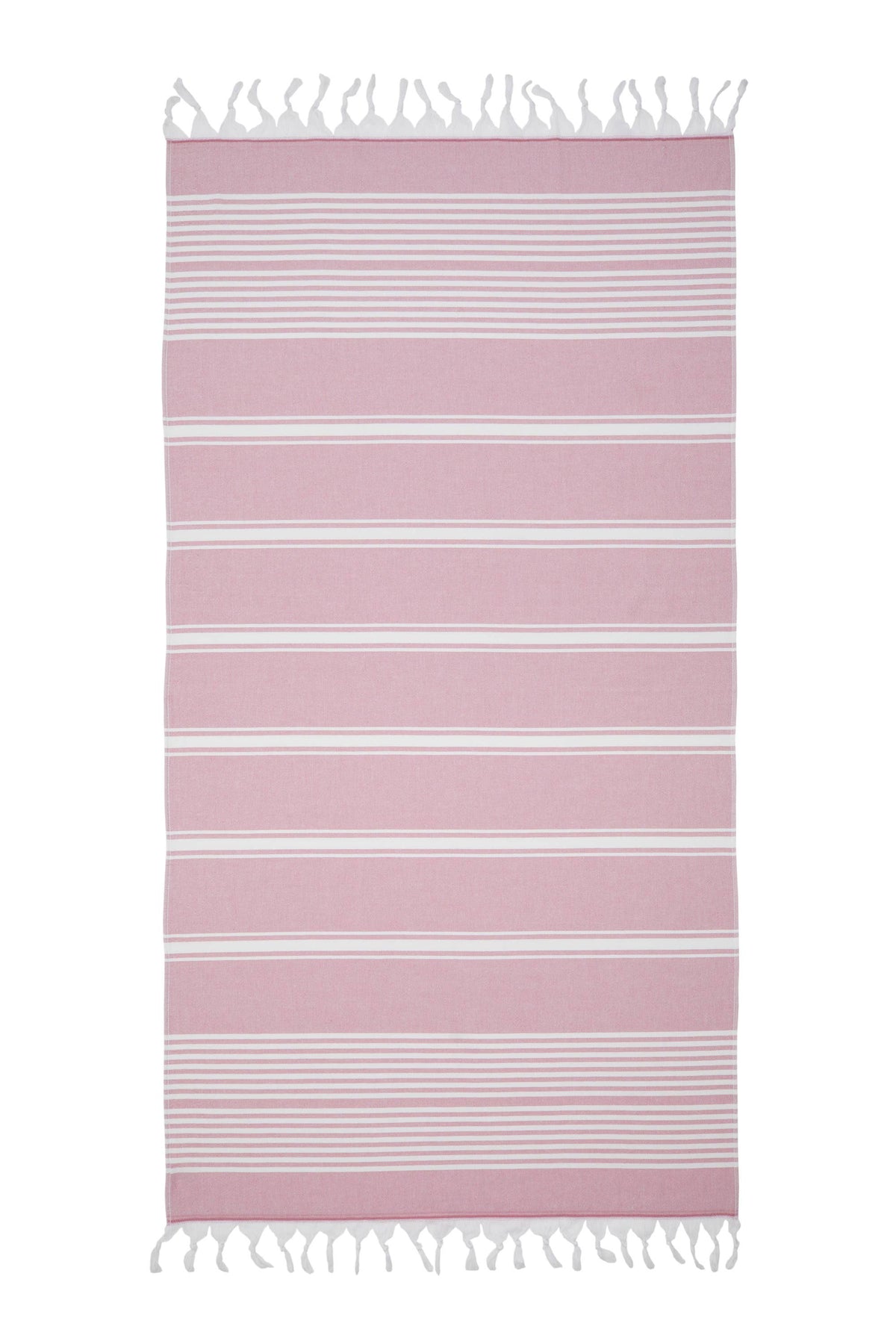 Arma terry-backed Turkish towel in fine green pinstripe | Kikoya