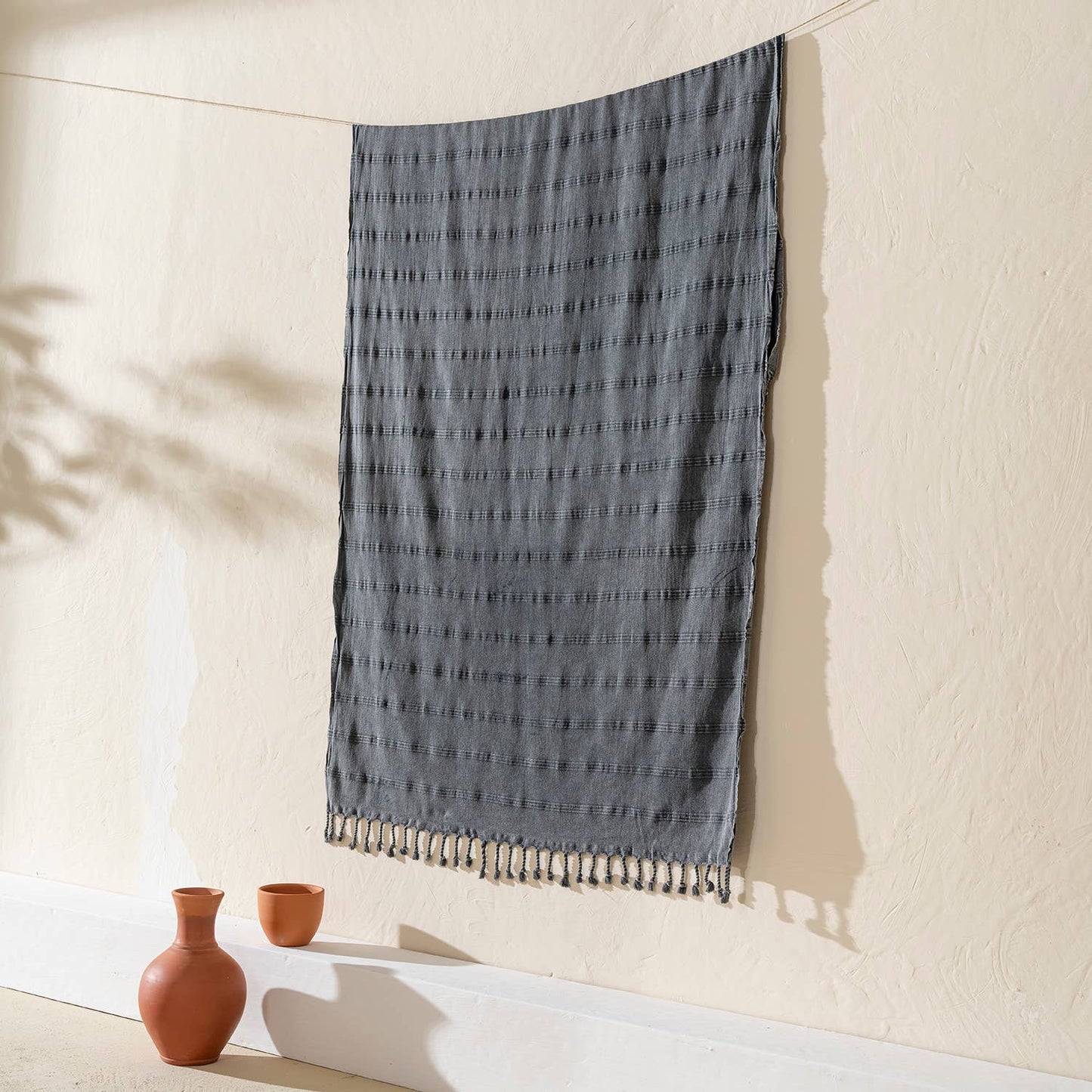 Stonewashed Beach Towel Turkish Hamam Pestemal Fouta Vintage