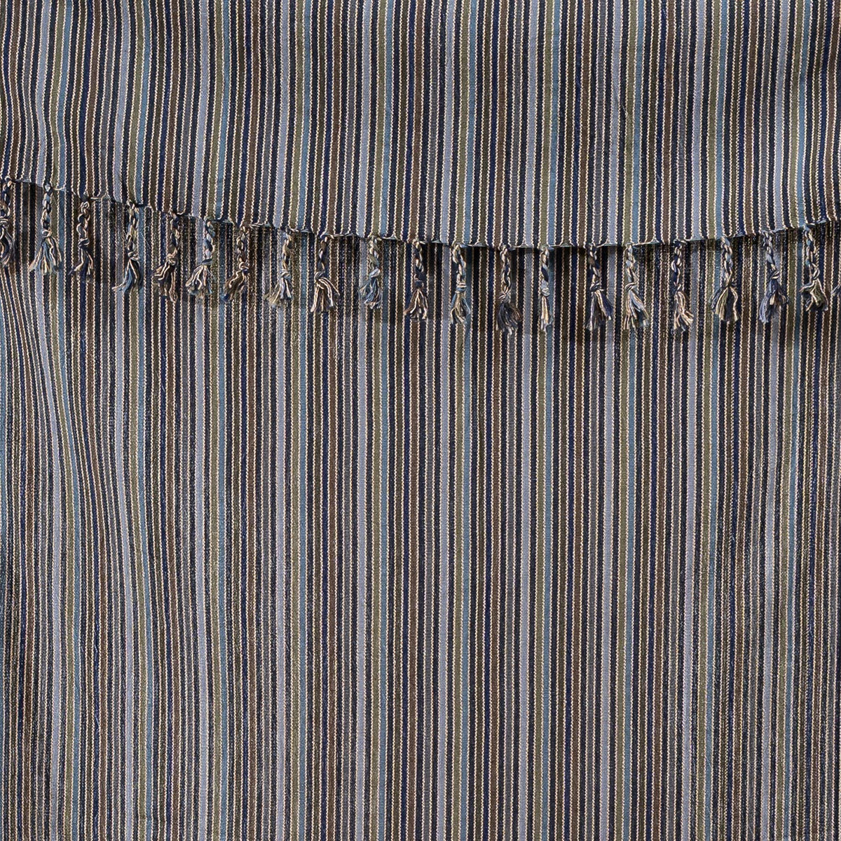 Premium rustic Turkish beach towel in a charcoal ticking stripe | Kikoya