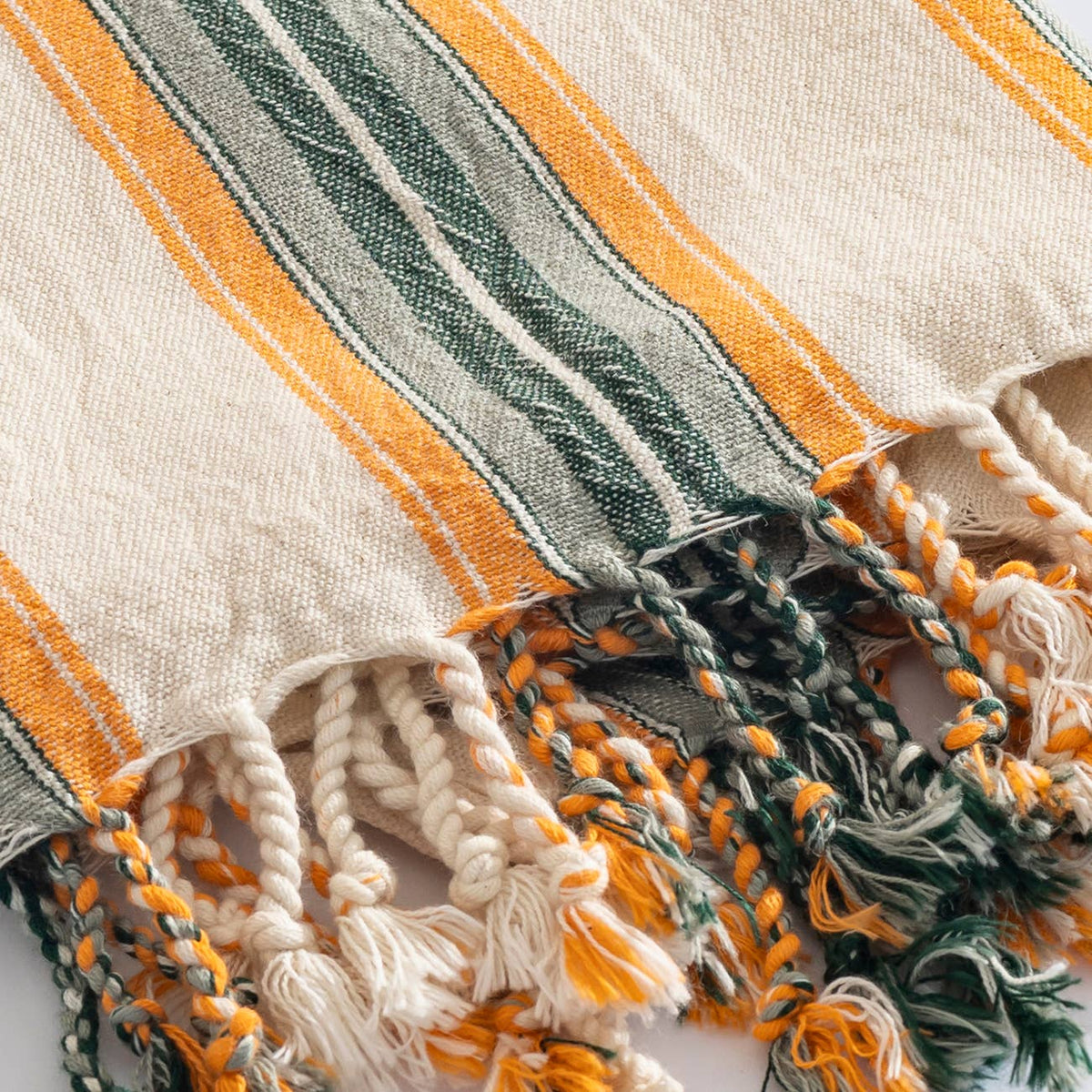 Hammam Turkish Peshtemal Towel – Orange Stripe, 100% Cotton