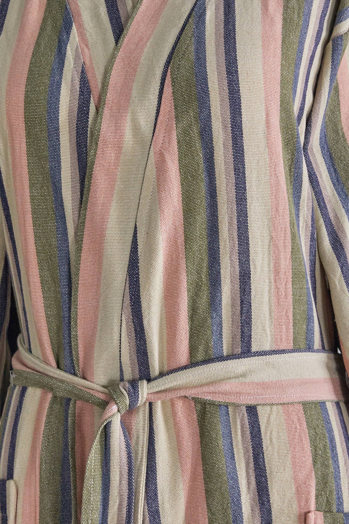 Multi stripe Turkish bathrobe in pastel – kimono | Kikoya