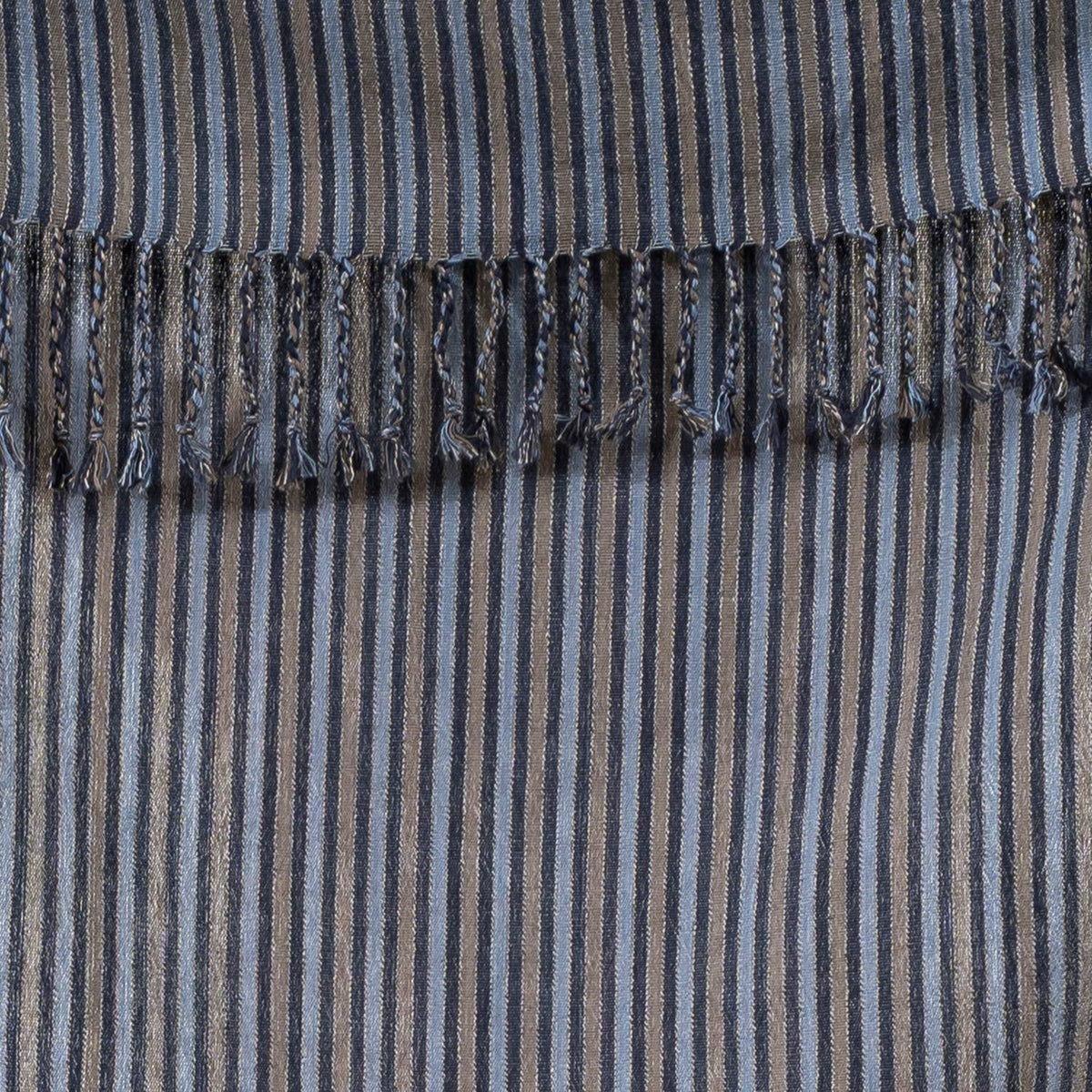 Premium Rustic Turkish Beach Towel – Indigo Melange Stripe, 100% Cotton Peshtemal, 40x70 in