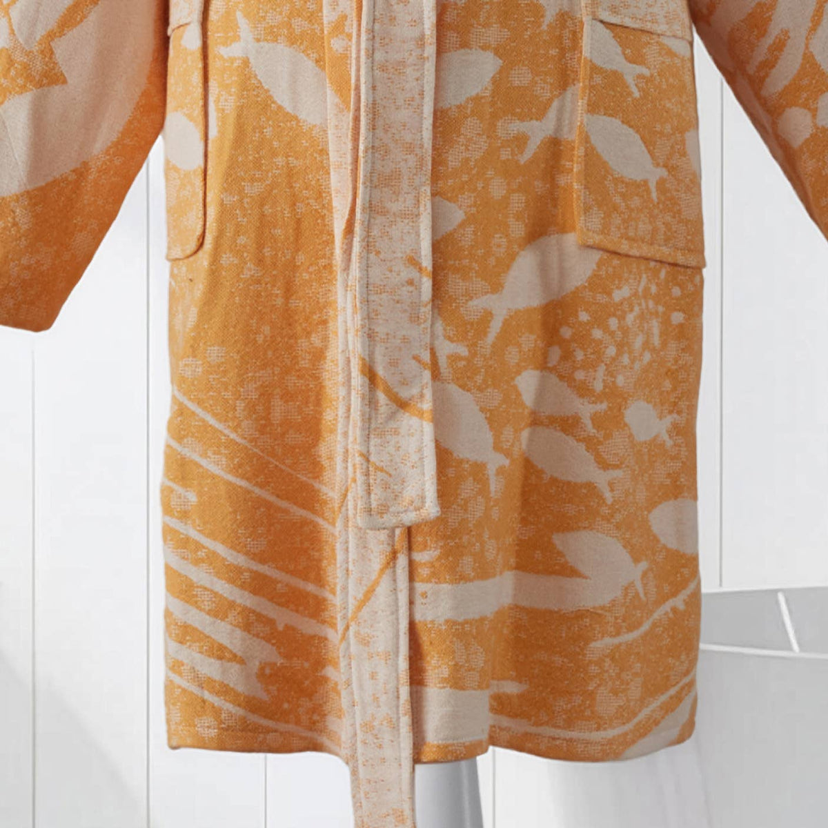 Turtle's Dream Turkish kimono bathrobe – Mustard | Kikoya