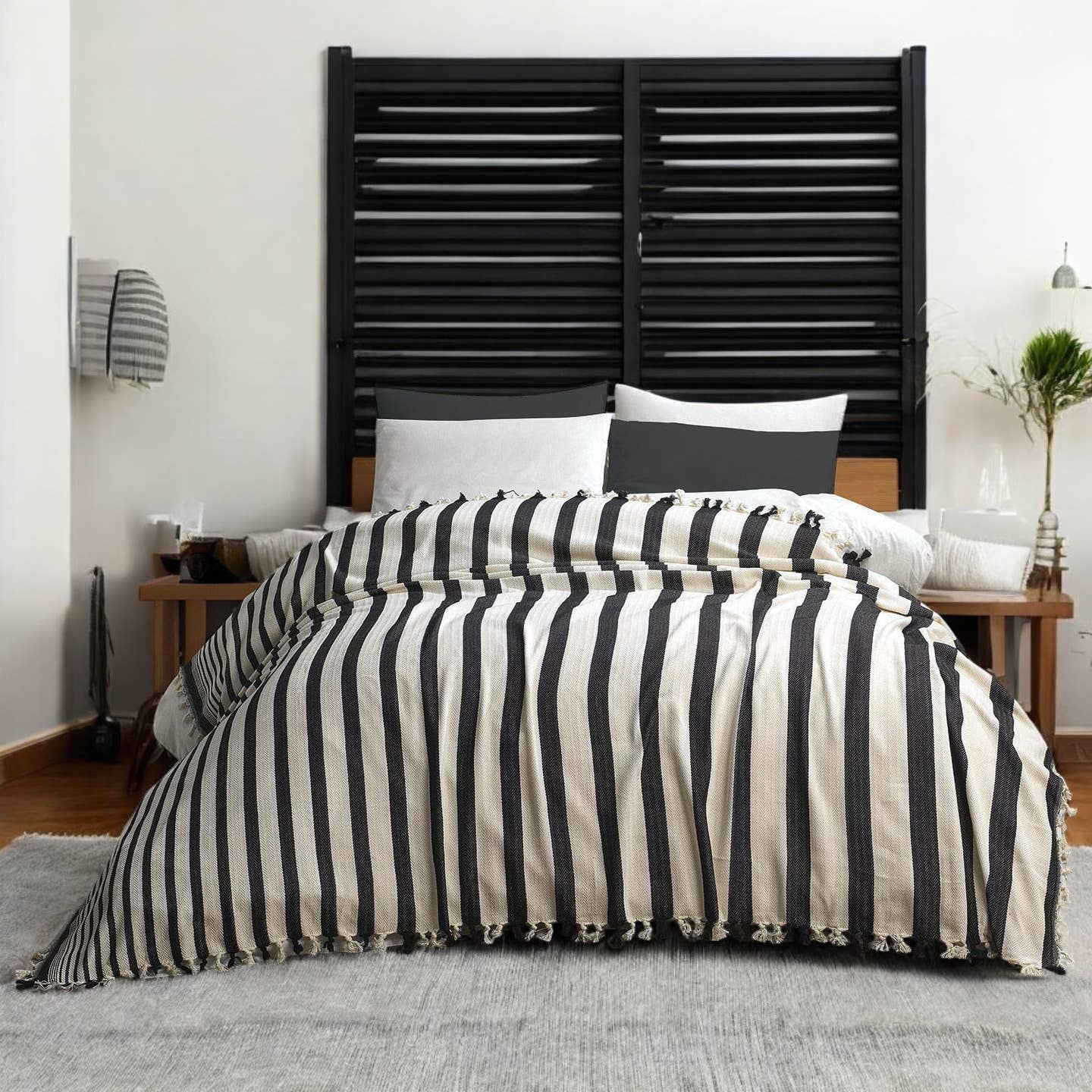 Cotton Bedspread Tassel Fringes Light Blanket Cover Summer