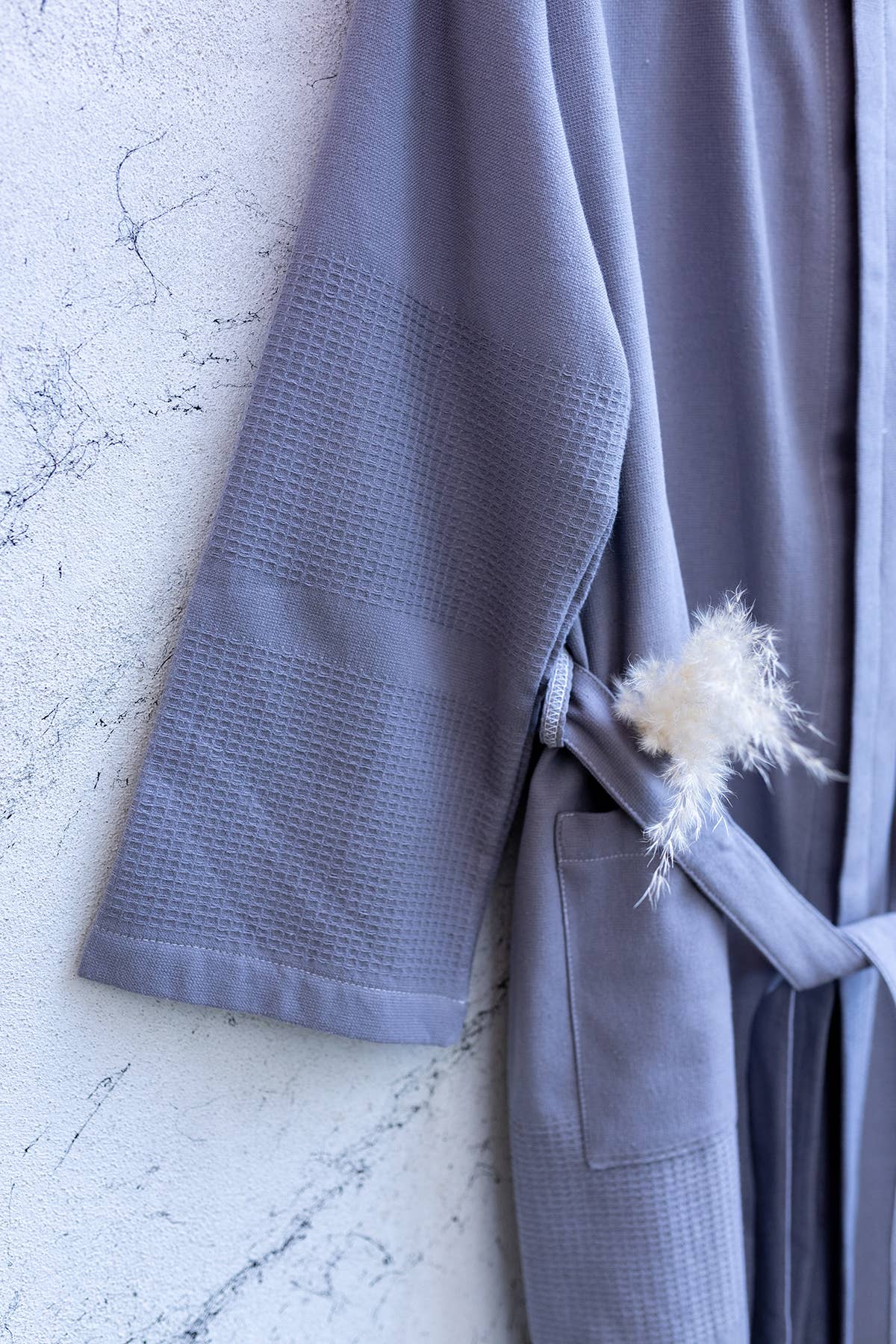 Arma terry-backed Turkish bathrobe, hooded and belted | Kikoya