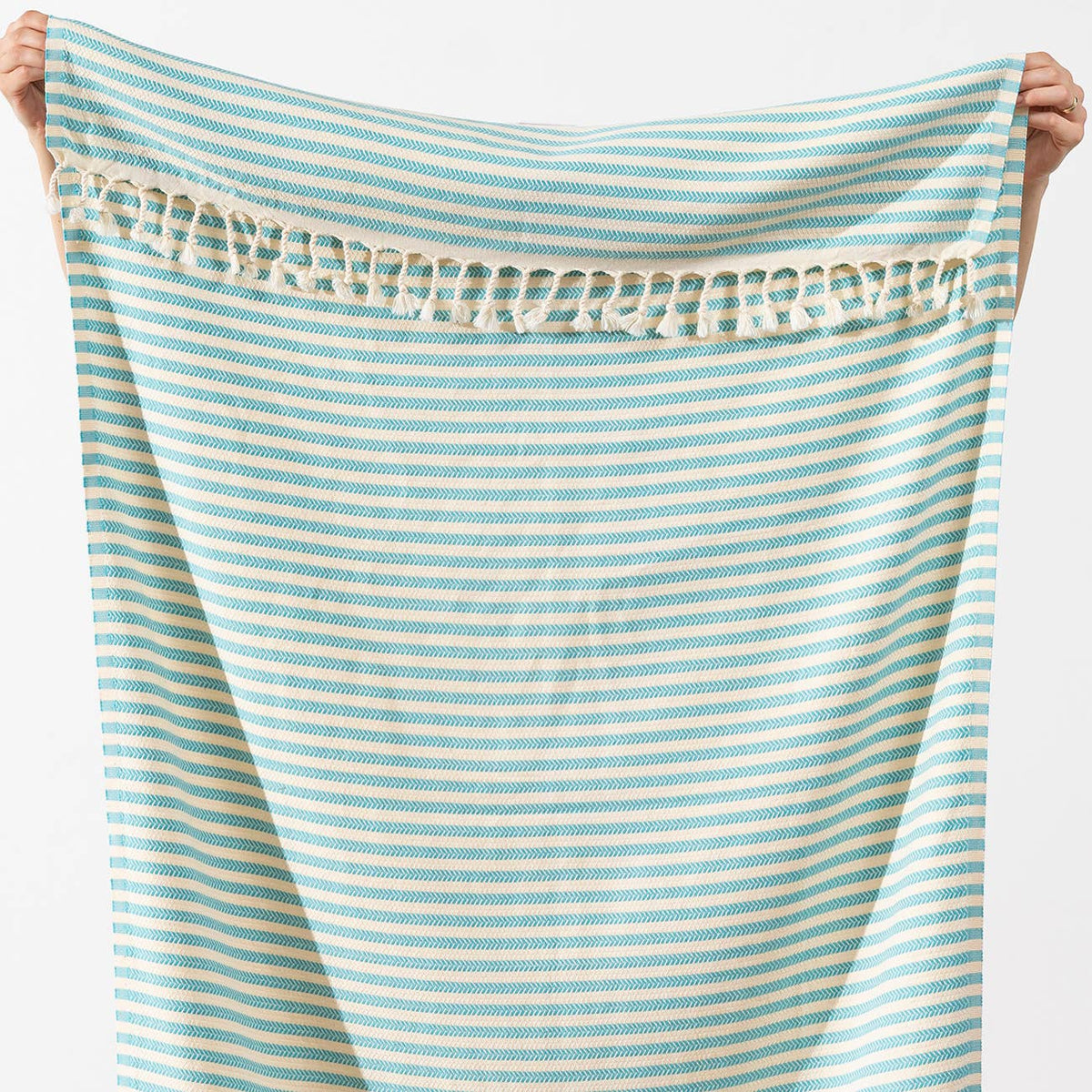 Onbasi Turkish Beach Towel – Fine Stripe, 100% Cotton Peshtemal