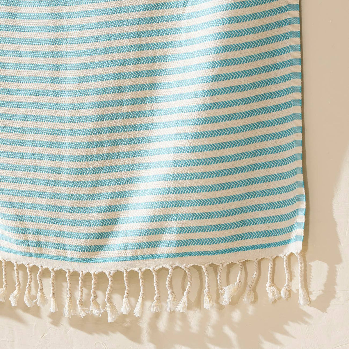 Onbasi Turkish Beach Towel – Fine Stripe, 100% Cotton Peshtemal