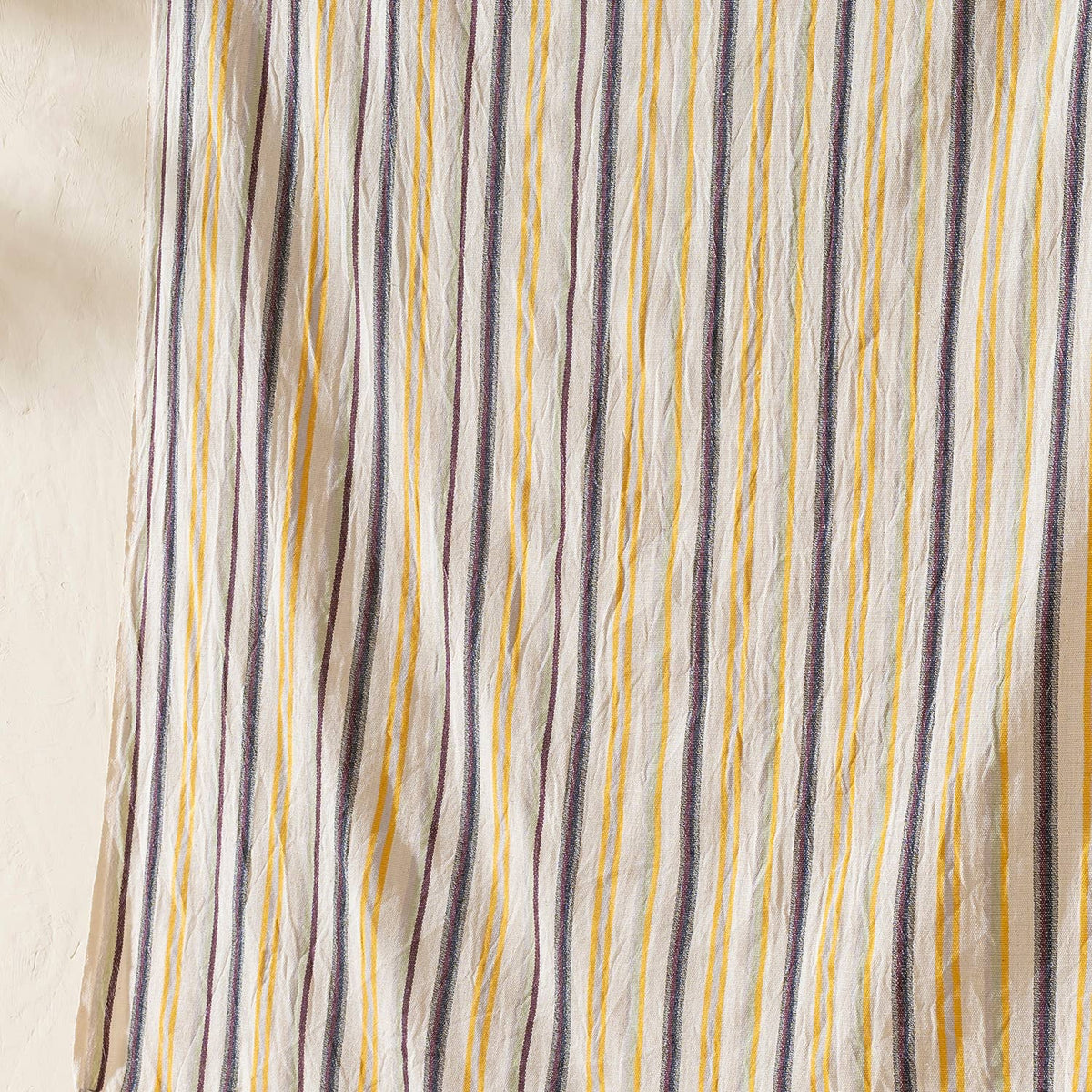 Multi stripe Turkish bathrobe in mustard & blue – kimono | Kikoya