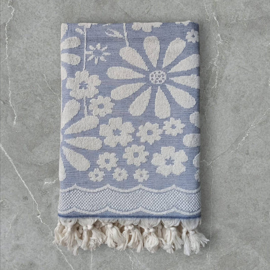 Daisy Turkish Terry Beach Bath Towels 100% Cotton 36x66 Spa
