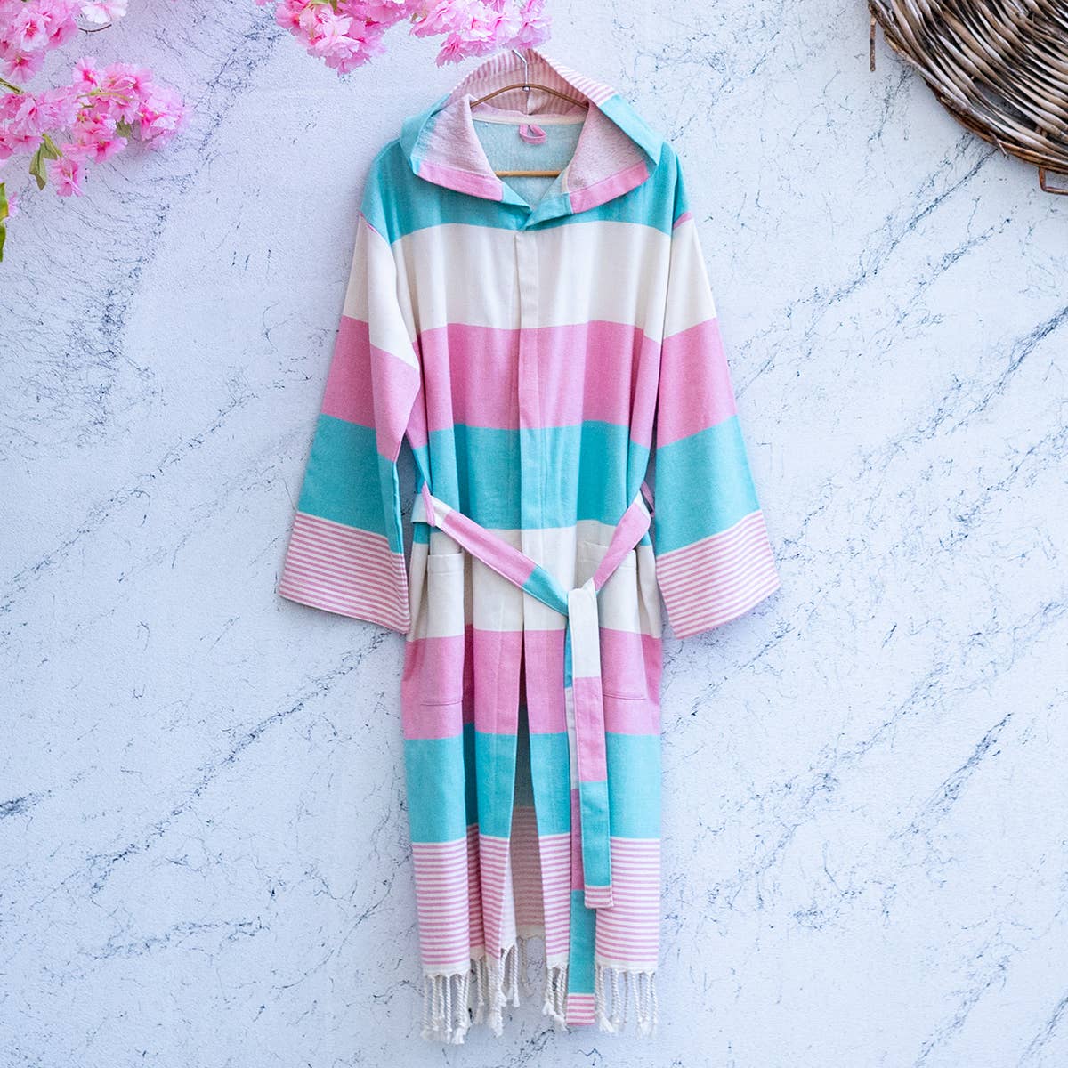 Turkish cotton light weight bathrobe