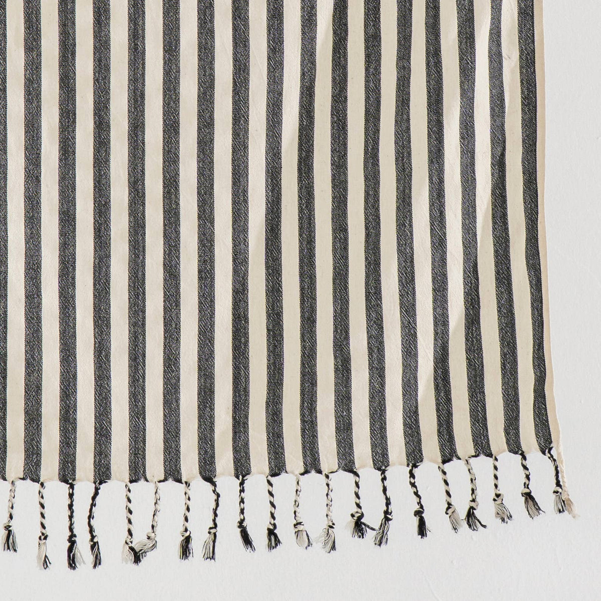 Zebra stripe Turkish towel in black and white, bath and hand sizes | Kikoya