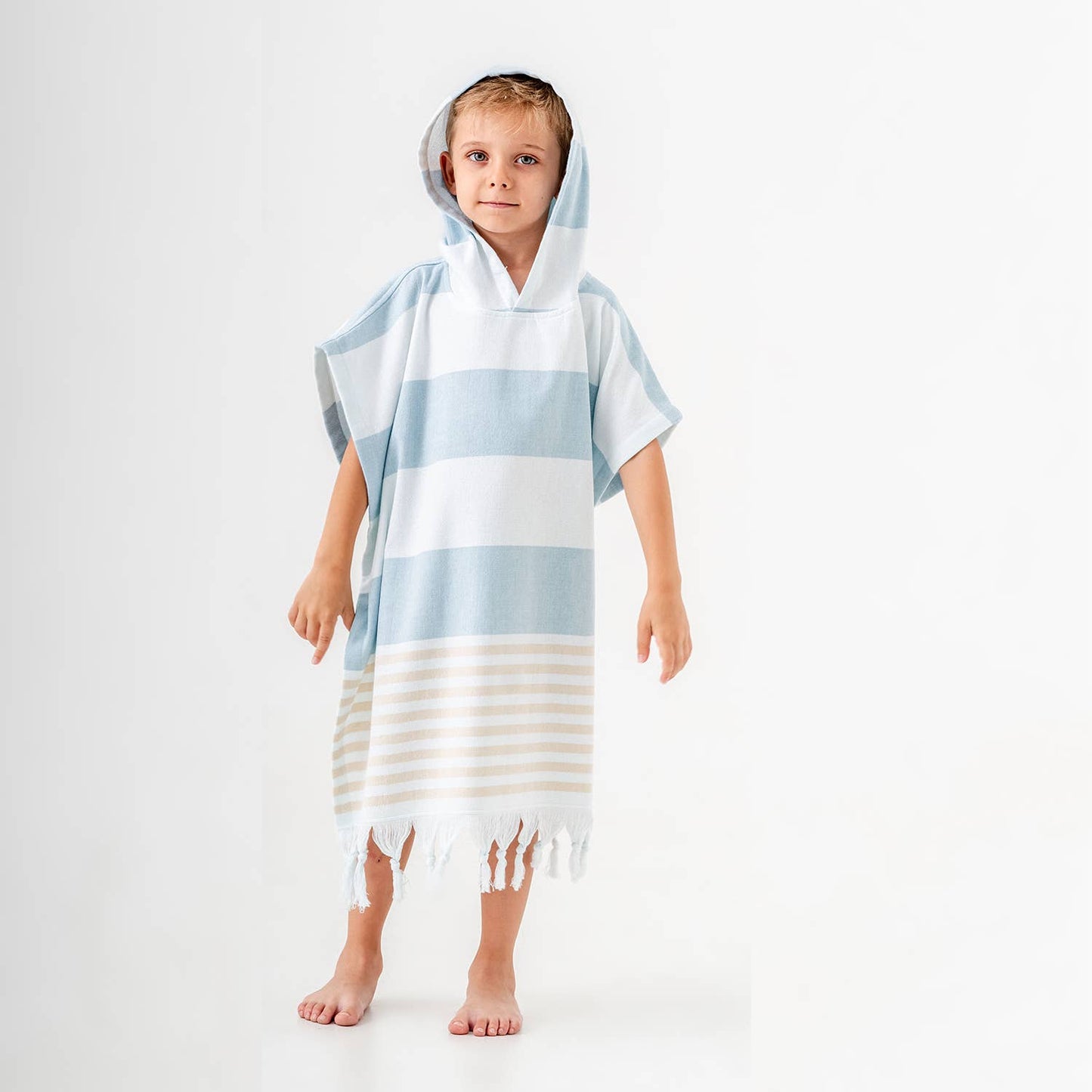 Hooded Poncho Surf Changing Swimming Beach Towel Terrybacked