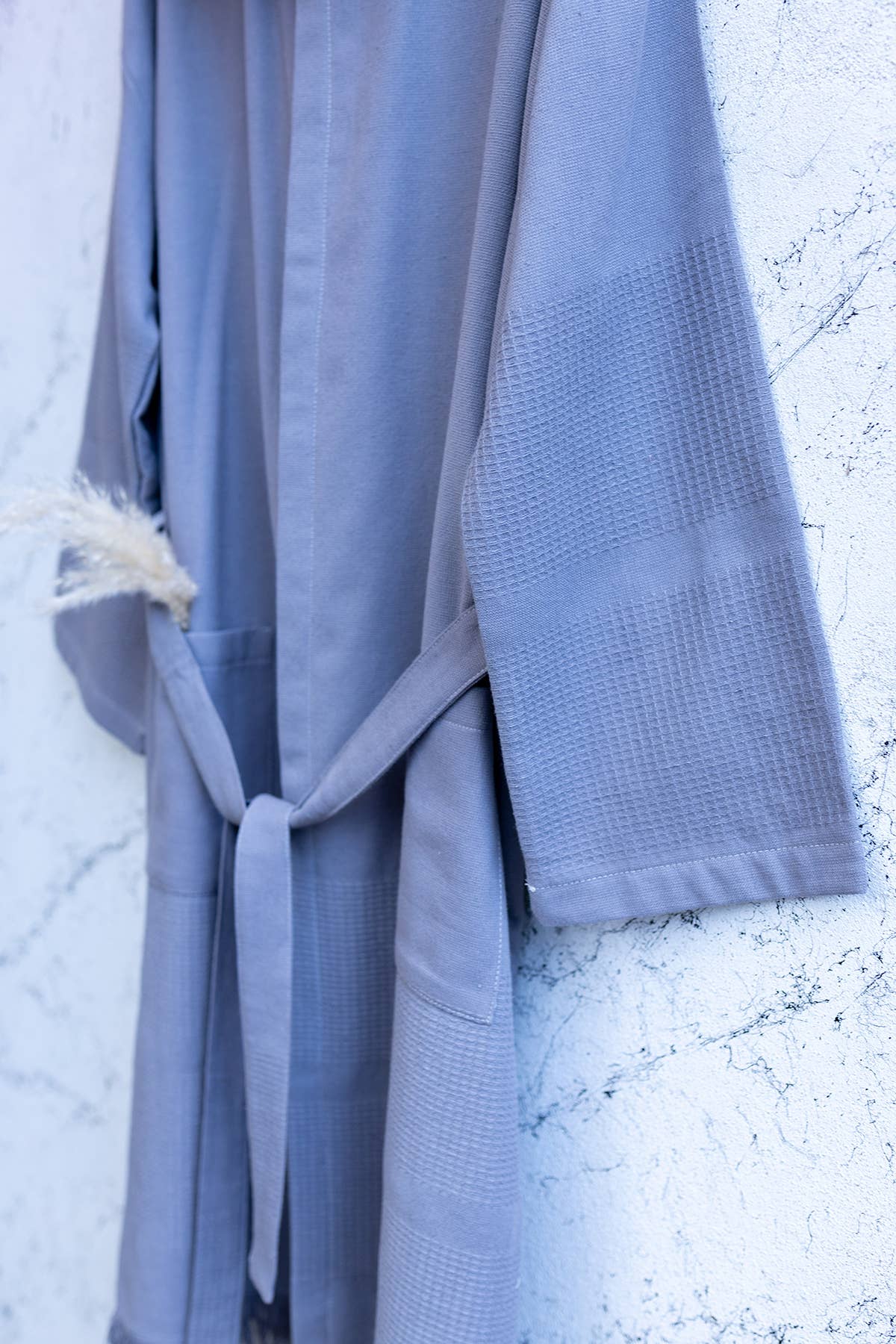 Arma terry-backed Turkish bathrobe, hooded and belted | Kikoya