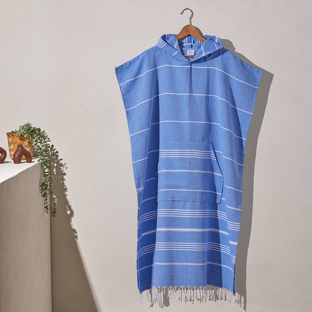 Stripe Adult Hooded Changing Poncho – Stripe, detail | Kikoya