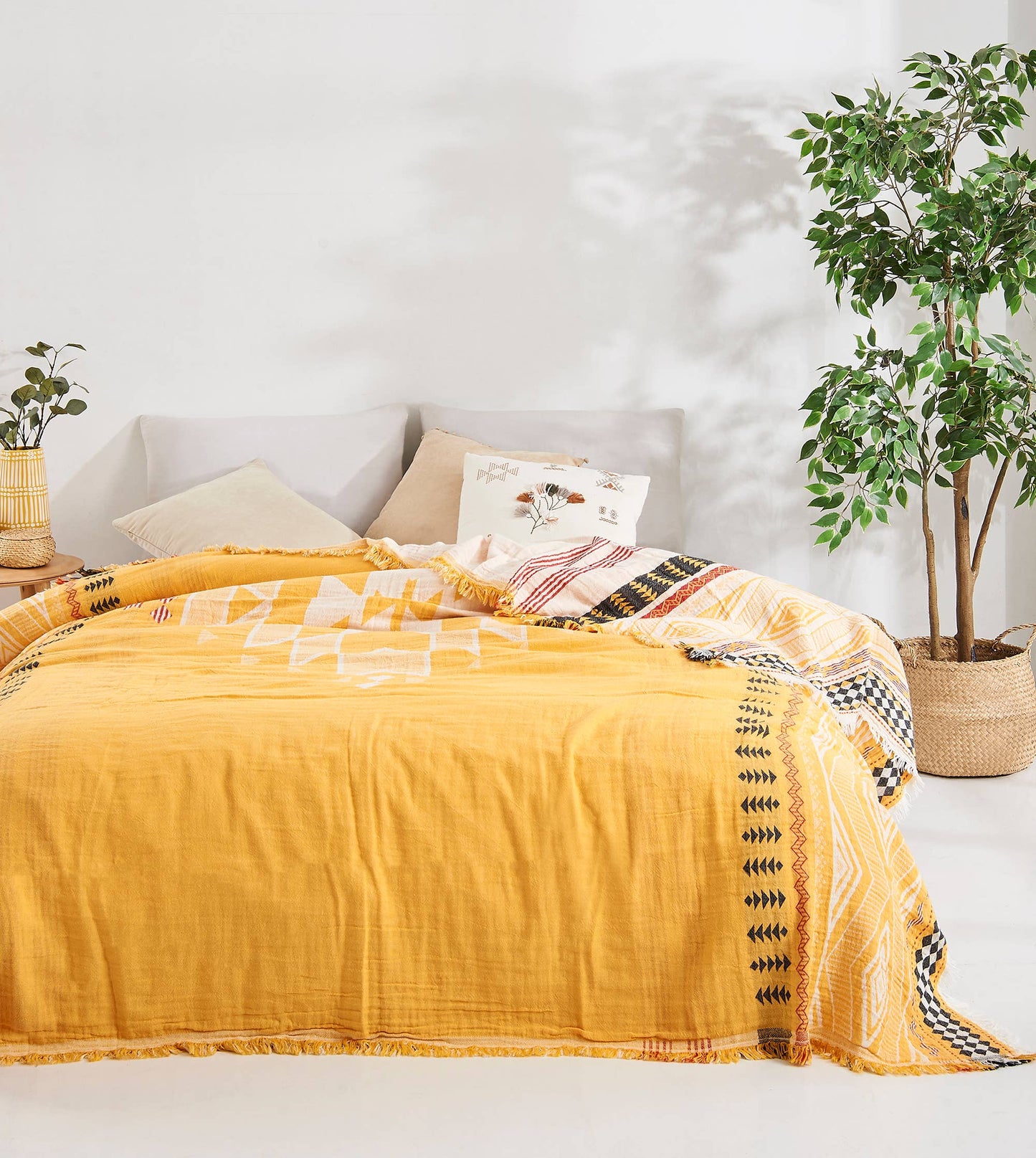 Aztec Bedspread Summer Blanket Cover Light-weight Country