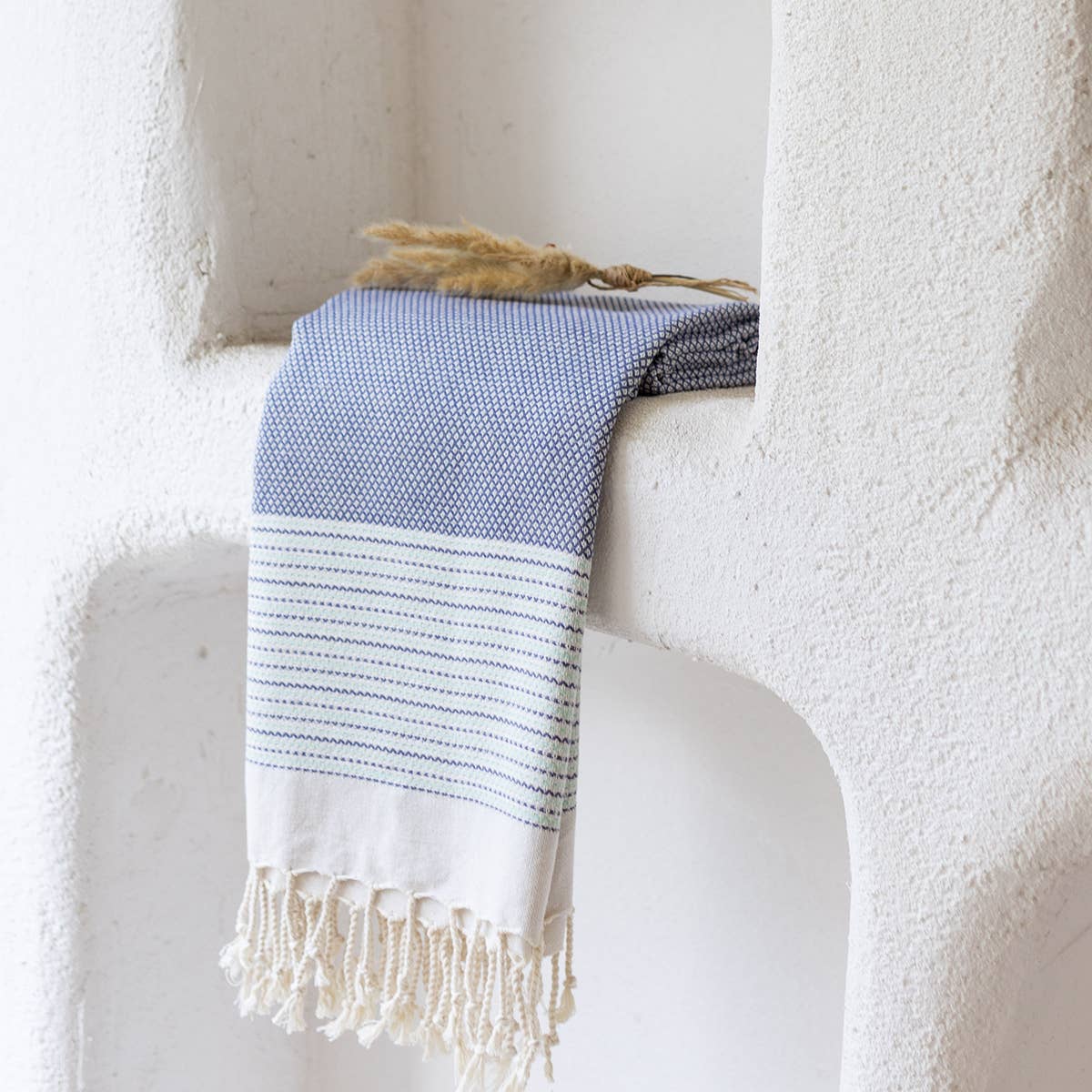Imsa Turkish beach towel – Navy | Kikoya