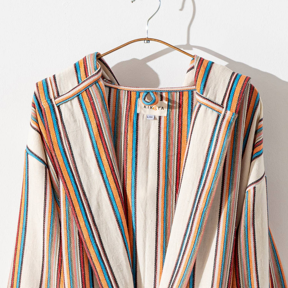 Hammam Turkish bathrobe – multicolour stripe | Kikoya