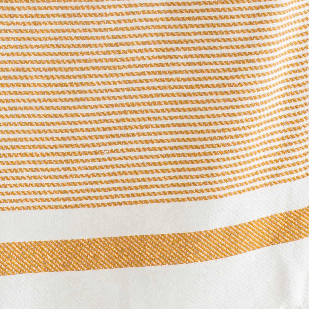Pinstripe Turkish beach towel on cream with solid hem band, 33x66 in | Kikoya