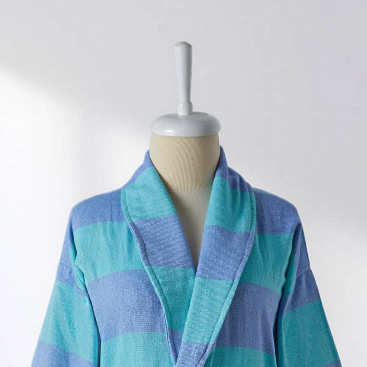 Duble terry-backed Turkish bathrobe – shawl collar | Kikoya