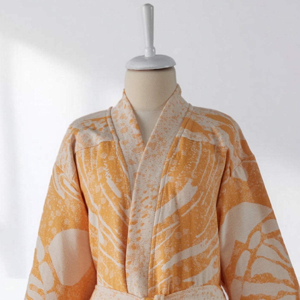 Turtle's Dream Turkish kimono bathrobe – Mustard | Kikoya