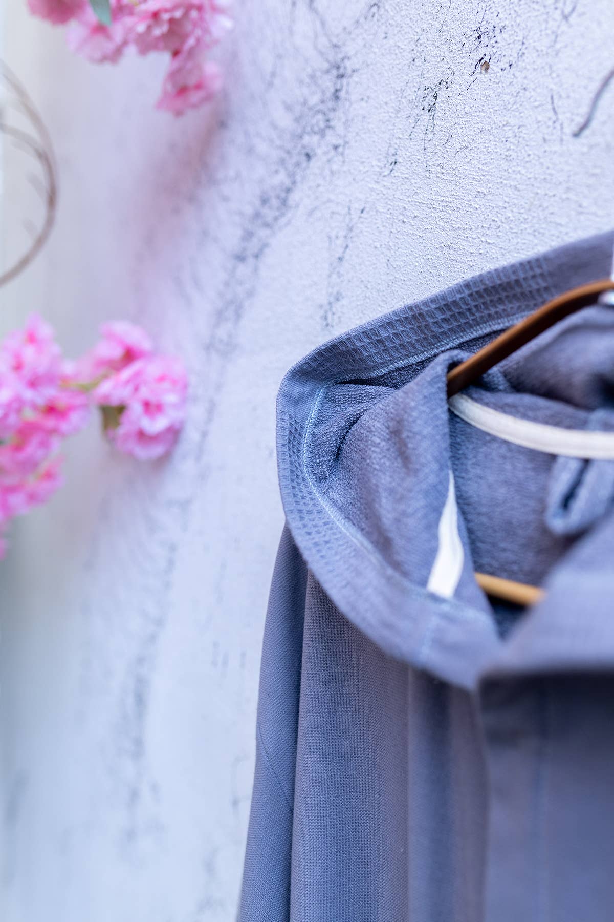Arma terry-backed Turkish bathrobe, hooded and belted | Kikoya