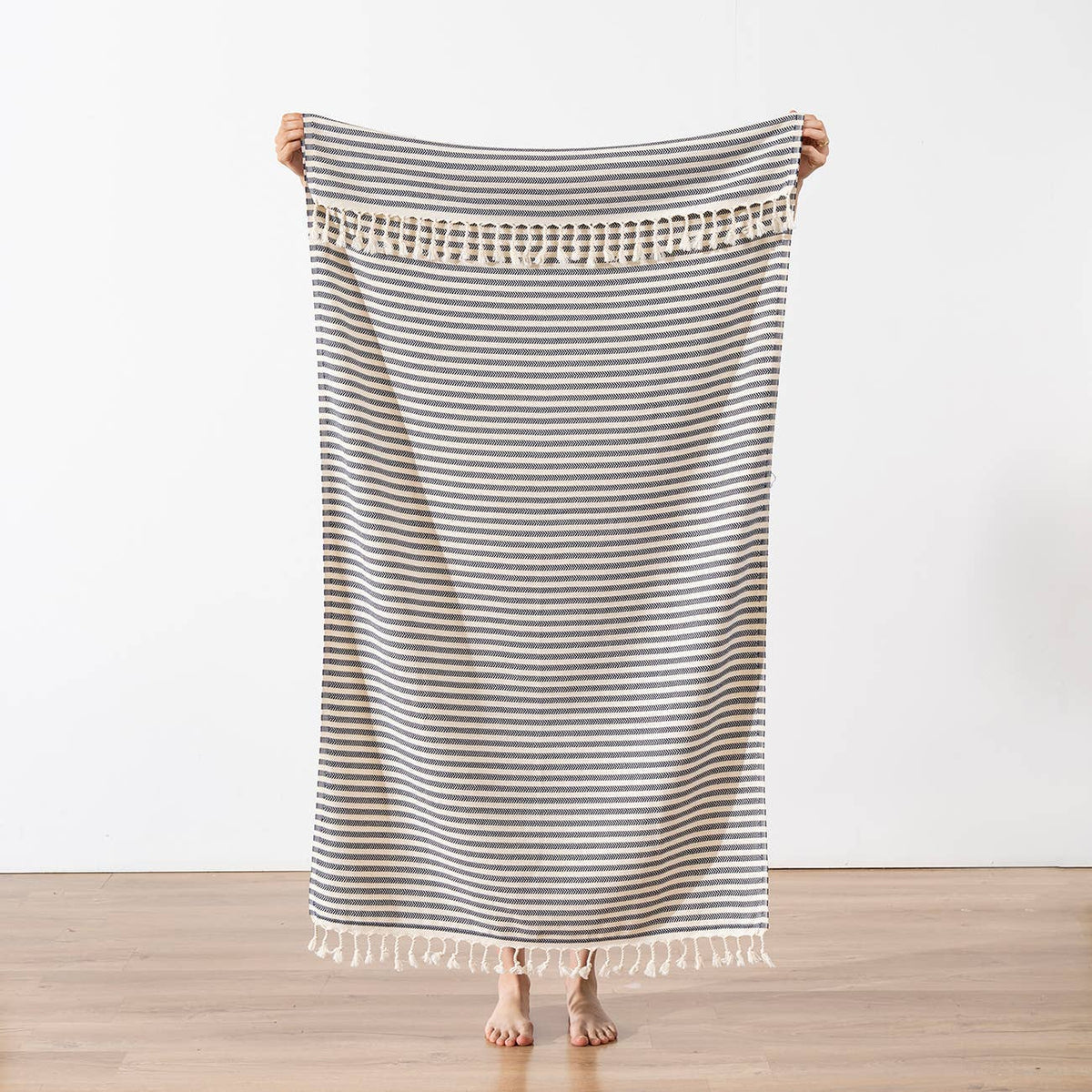 Onbasi Turkish beach towel – Navy | Kikoya